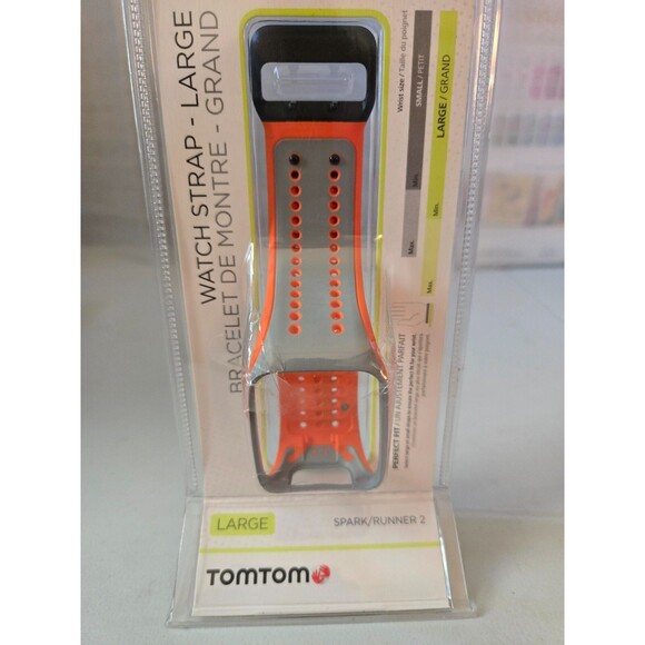 New OEM Tomtom Spark/Runner 2 Silicone Replacement Watch Strap (Bright Orange) - Picture 4 of 4
